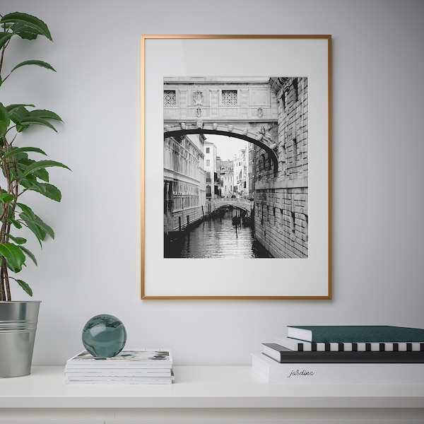 IKEA LOMVIKEN frame, 19 ¾x27 ½ in Gold, Ikea Ireland | 2168FBGIW
