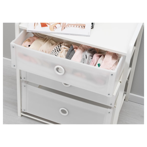 IKEA LOTE 3-drawer chest, white, 21 5/8x24 3/8 in, Ikea Ireland | 1592SDZPX