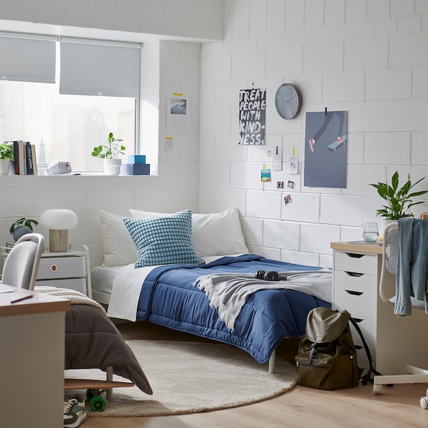 IKEA LÅSBRÄKEN comforter, Twin/Twin X-long Dark Blue, Ikea Ireland | 7018FISDL