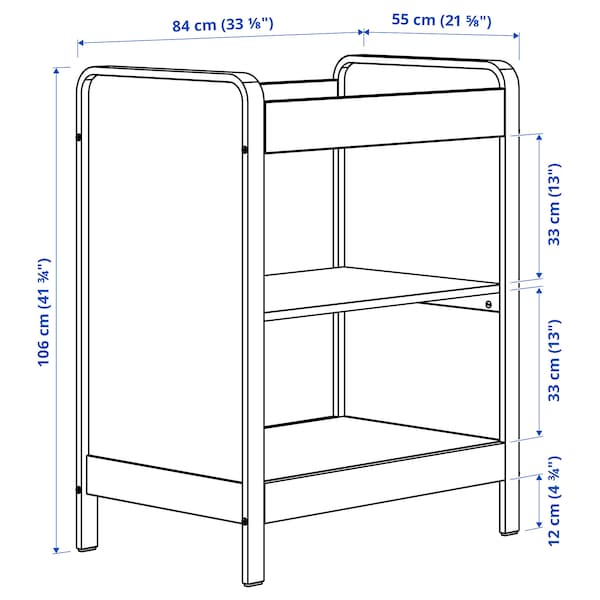 IKEA ÄLSKVÄRD changing table, birch/white, Ikea Ireland | 0784DLEPZ