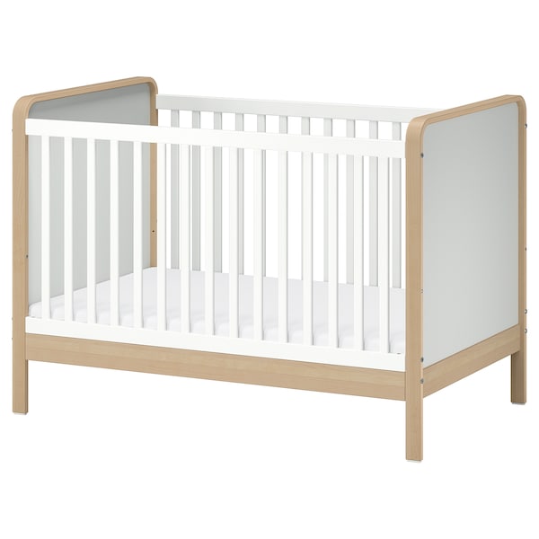 IKEA ÄLSKVÄRD crib, 27 1/2x52 in Birch / White, Ikea Ireland | 4612EFOAS