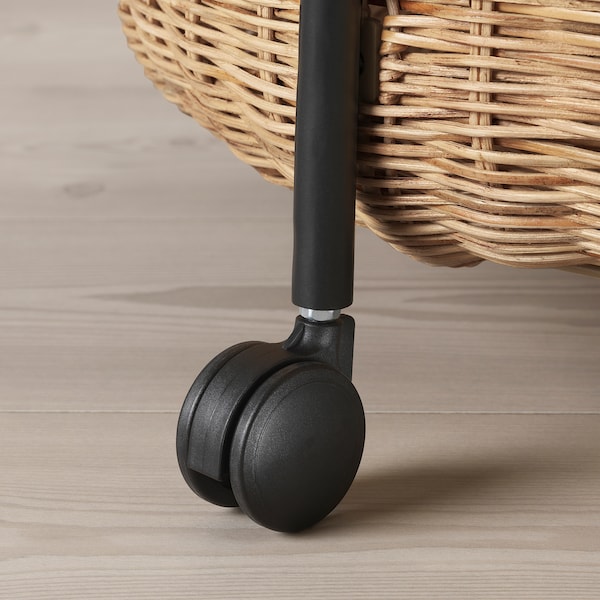 IKEA LUBBAN Serving cart with storage, rattan, anthracite, Ikea Ireland | 3860QUJLI