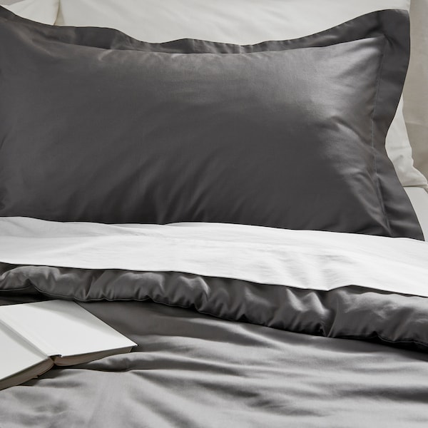 IKEA LUKTJASMIN comforter set, Full/Queen Dark Gray, Ikea Ireland | 7685PWKTY