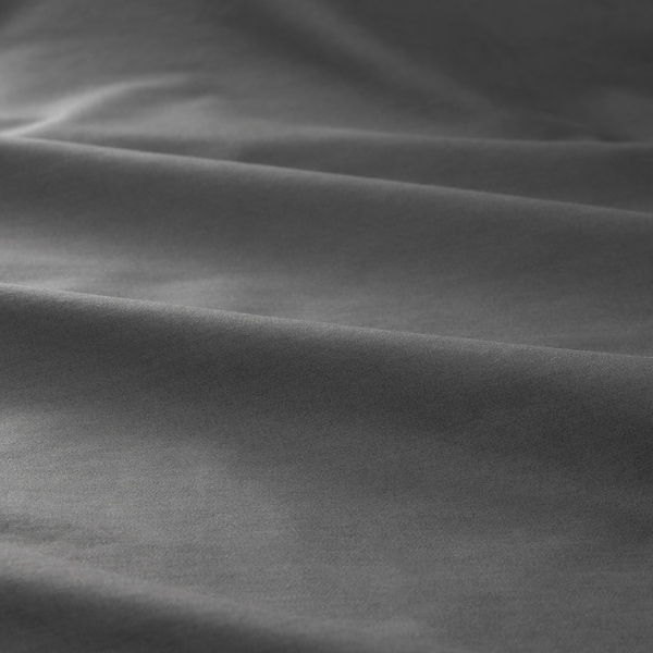 IKEA LUKTJASMIN duvet cover and pillowcase(s), King Dark Gray, Ikea Ireland | 8725HDAQB