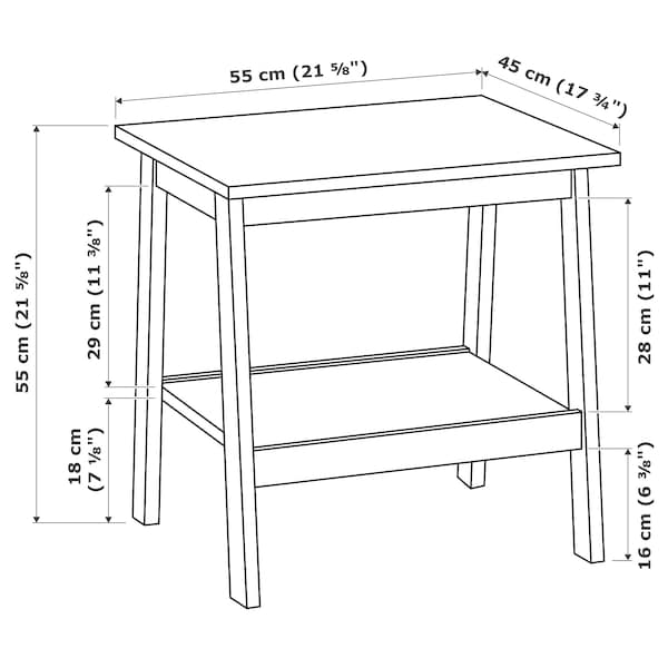 IKEA LUNNARP side table, 21 5/8x17 3/4 in Brown, Ikea Ireland | 8371QMVFN