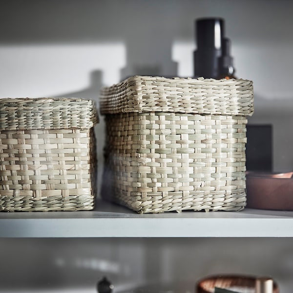 IKEA LURPASSA box with lid, set of 2, seagrass, Ikea Ireland | 2456NRJXO