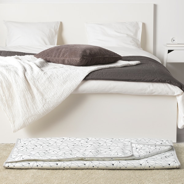 IKEA LURVIG blanket, 39 ¼x59 in White / Black, Ikea Ireland | 8653BCYXA