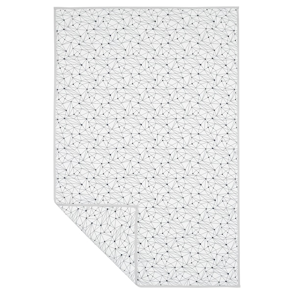 IKEA LURVIG blanket, 39 ¼x59 in White / Black, Ikea Ireland | 8653BCYXA