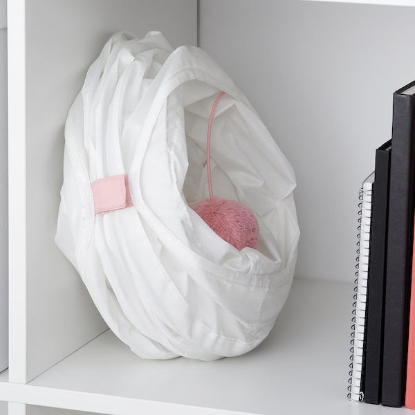 IKEA LURVIG play tunnel for cat, white/pink, Ikea Ireland | 5108PXBML