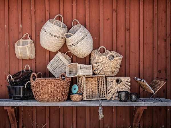 IKEA LUSTIGKURRE basket, natural water hyacinth/seagrass, 12 ½x13x12 ½ in, Ikea Ireland | 0782OVBJM
