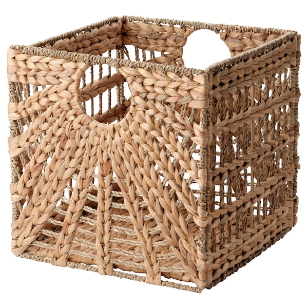 IKEA LUSTIGKURRE basket, natural water hyacinth/seagrass, 12 ½x13x12 ½ in, Ikea Ireland | 0782OVBJM