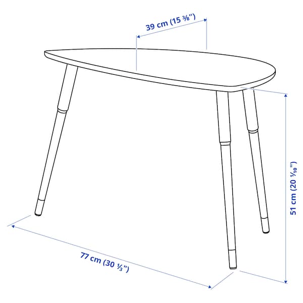 IKEA LÖVBACKEN side table, 30 3/8x15 3/8 in Light Green, Ikea Ireland | 5189XYNMQ