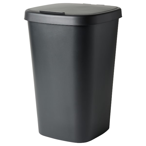 IKEA LÖVKVAST bin with lid, black, 13 gallon, Ikea Ireland | 6415LQIKY