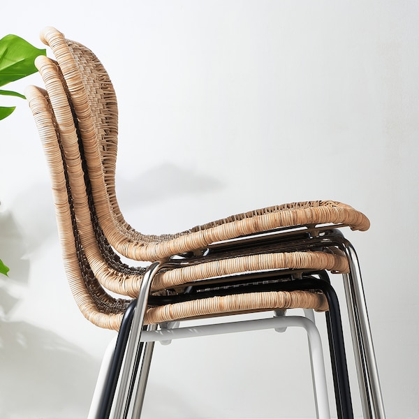 IKEA ÄLVSTA chair, handmade rattan/Sefast black Black, Ikea Ireland | 6105UPERT