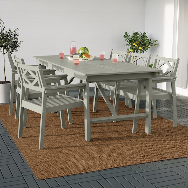 IKEA LYDERSHOLM rug flatwoven, in/outdoor, medium brown, 6'7 inx9'10 in, Ikea Ireland | 4680KNPVZ