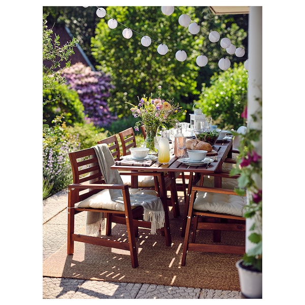 IKEA LYDERSHOLM rug flatwoven, in/outdoor, medium brown, 6'7 inx9'10 in, Ikea Ireland | 4680KNPVZ