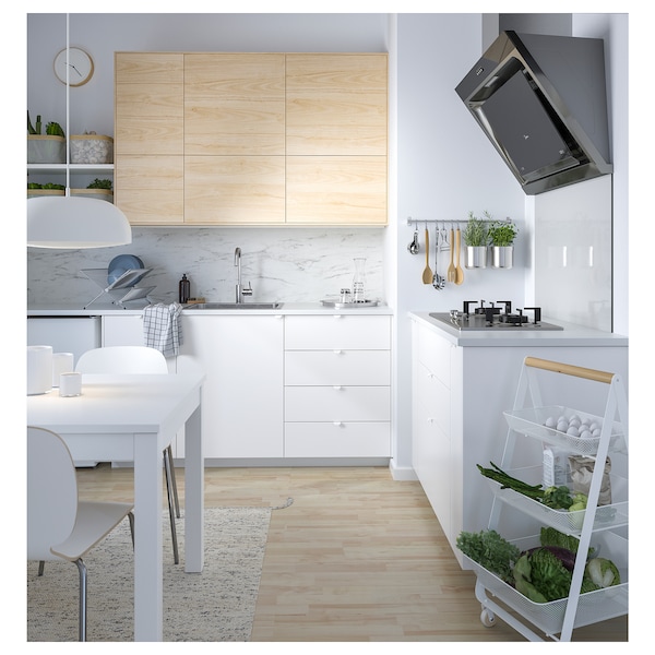 IKEA LYSEKIL wall panel, double sided white marble effect, 48x19 in Black / White Mosaic Patterned, Ikea Ireland | 6217IXPAM