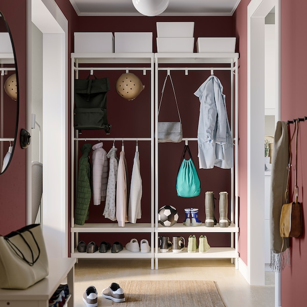 IKEA MACKAPÄR coat rack with shoe storage unit, white, 30 3/4x12 5/8x78 3/4 in, Ikea Ireland | 0179GXAND