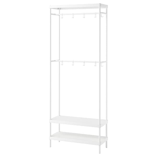 IKEA MACKAPÄR coat rack with shoe storage unit, white, 30 3/4x12 5/8x78 3/4 in, Ikea Ireland | 0179GXAND