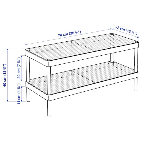 IKEA MACKAPÄR shoe rack, white, 30 3/4x12 5/8x15 3/4 in, Ikea Ireland | 4936ZJULI