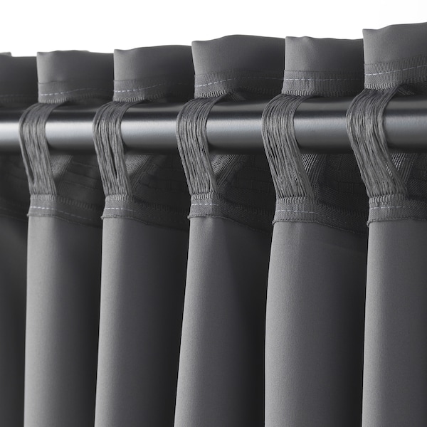 IKEA MAJGULL Blackout curtains, 1 pair, 57x98 in Gray, Ikea Ireland | 6841GFNIS