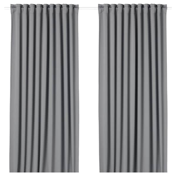 IKEA MAJGULL Blackout curtains, 1 pair, 57x98 in Gray, Ikea Ireland | 6841GFNIS