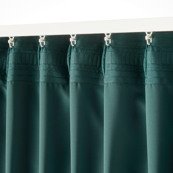 IKEA MAJGULL black-out curtains, 1 pair, 57x98 in Dark Turquoise, Ikea Ireland | 9864HWURQ
