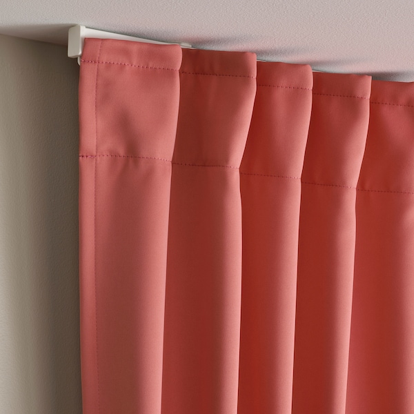IKEA MAJGULL room darkening curtains, 1 pair, 57x98 in Pink, Ikea Ireland | 7968FOYWM