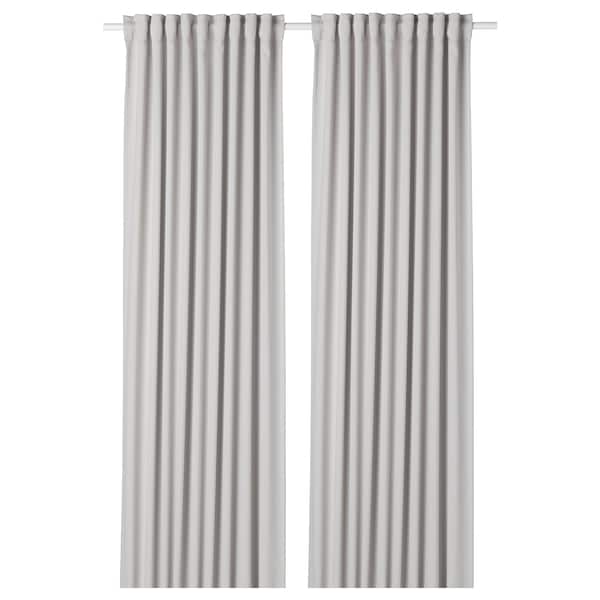 IKEA MAJGULL room darkening curtains, 1 pair, light gray, 57x84 in, Ikea Ireland | 7352HUVTN