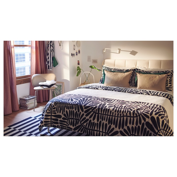 IKEA MAJSMOTT comforter set, Full/Queen Black / White, Ikea Ireland | 8543XKHPC