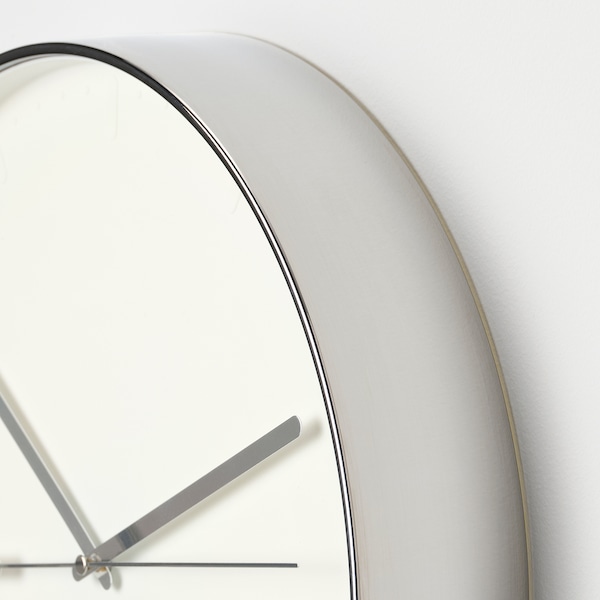 IKEA MALLHOPPA wall clock, silver color, 13 ¾ in, Ikea Ireland | 3902JDUWM