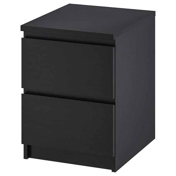 IKEA MALM 2-drawer chest, 15 3/4x21 5/8 in Black / Brown, Ikea Ireland | 5297QPSON