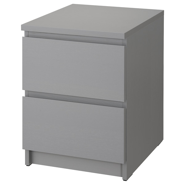 IKEA MALM 2-drawer chest, 15 3/4x21 5/8 in Gray Stained, Ikea Ireland | 8379OMZXK