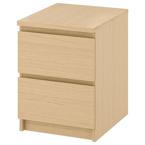 IKEA MALM 2-drawer chest, 15 3/4x21 5/8 in White Stained Oak Veneer, Ikea Ireland | 5048MFIZX