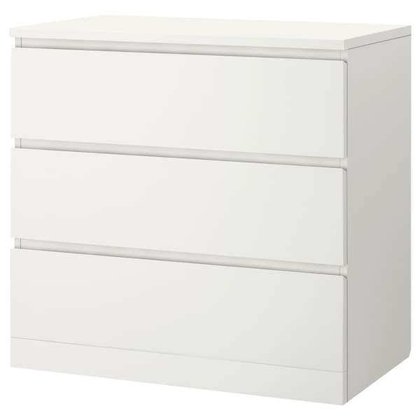 IKEA MALM 3-drawer chest, 31 1/2x30 3/4 in White, Ikea Ireland | 6032NBSIX