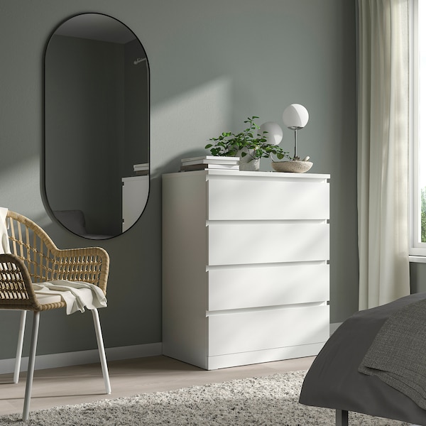 IKEA MALM 4-drawer chest, 31 1/2x39 3/8 in White, Ikea Ireland | 1780NAQDG