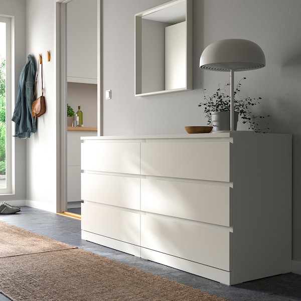 IKEA MALM 6-drawer dresser, 63x30 3/4 in White, Ikea Ireland | 8247ZRNGK