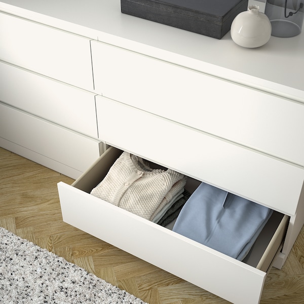 IKEA MALM 6-drawer dresser, 63x30 3/4 in White, Ikea Ireland | 8247ZRNGK