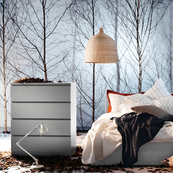 IKEA MALM Bed frame, high, Twin Gray Stained, Ikea Ireland | 1863XSMGP