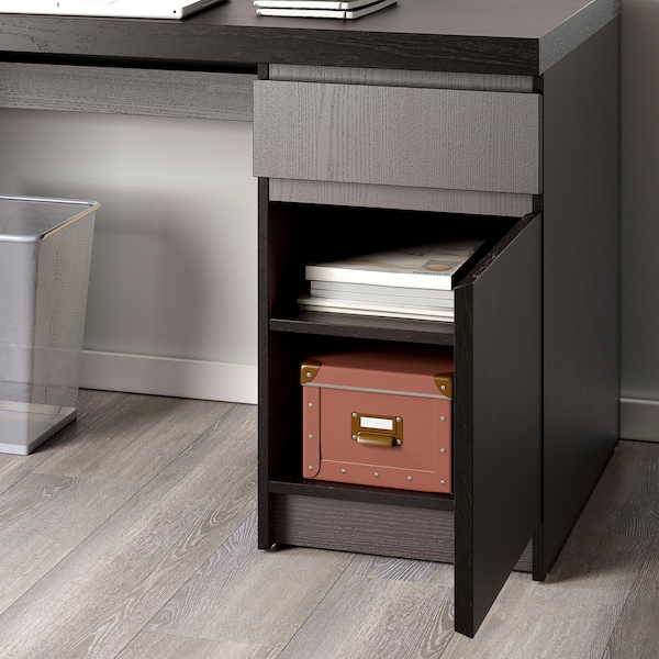IKEA MALM Desk, 55 1/8x25 5/8 in Black / Brown, Ikea Ireland | 4059CGXIQ