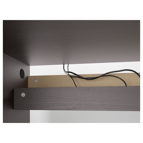 IKEA MALM Desk, 55 1/8x25 5/8 in Black / Brown, Ikea Ireland | 4059CGXIQ