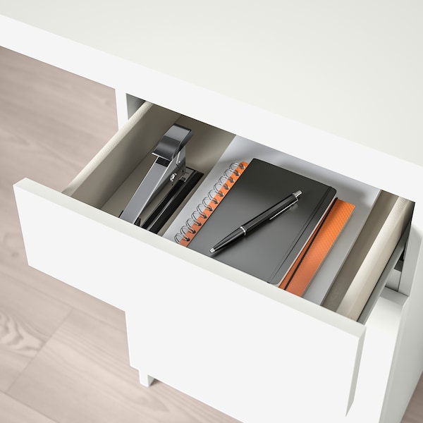 IKEA MALM Desk, 55 1/8x25 5/8 in White, Ikea Ireland | 1728XPEZY
