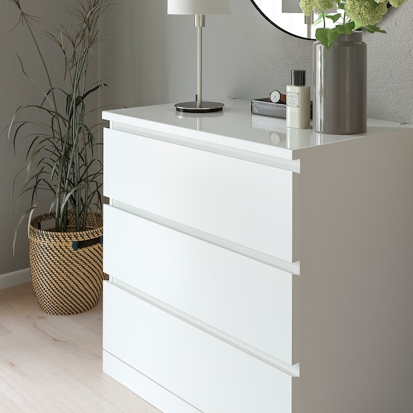 IKEA MALM Glass top, white, 31 1/2x18 7/8 in, Ikea Ireland | 9356ZKOAH
