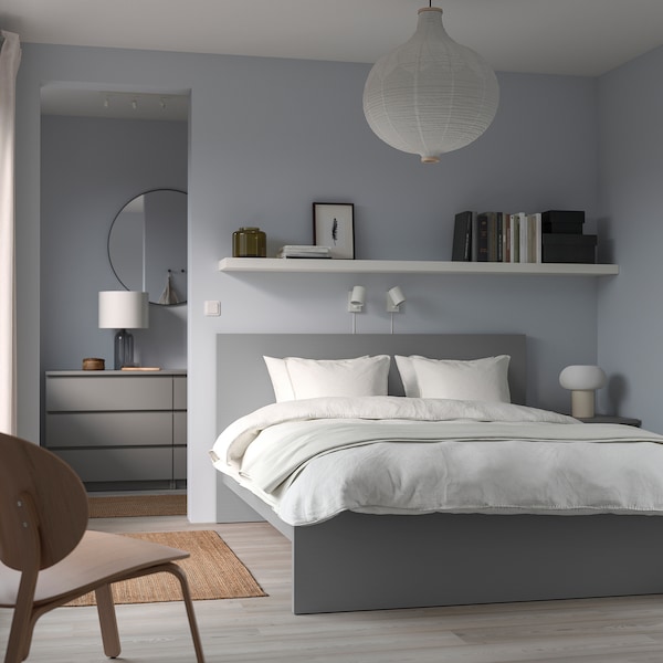 IKEA MALM bed frame, Full Gray Stained / Luröy, Ikea Ireland | 2416WELVS