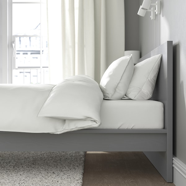 IKEA MALM bed frame, Full Gray Stained / Luröy, Ikea Ireland | 2416WELVS
