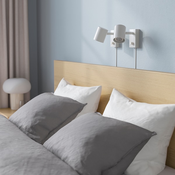 IKEA MALM bed frame, Full White Stained Oak Veneer, Ikea Ireland | 6148TKPRH