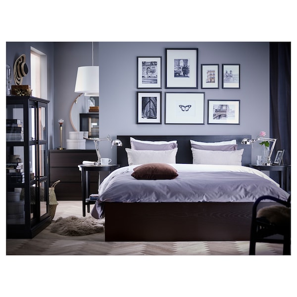 IKEA MALM bed frame, Queen Black / Brown / Luröy, Ikea Ireland | 3207QDYTL