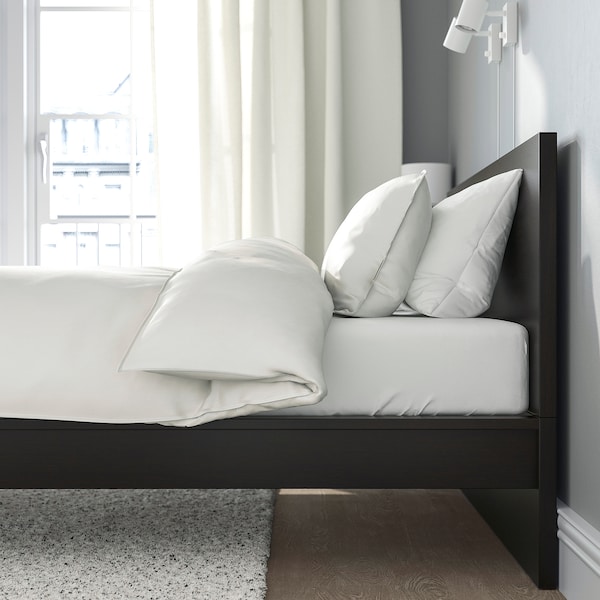 IKEA MALM bed frame, Queen Black / Brown / Luröy, Ikea Ireland | 3207QDYTL