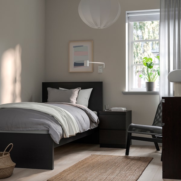 IKEA MALM bed frame, Twin Black / Brown / Lönset, Ikea Ireland | 0845AOSXM