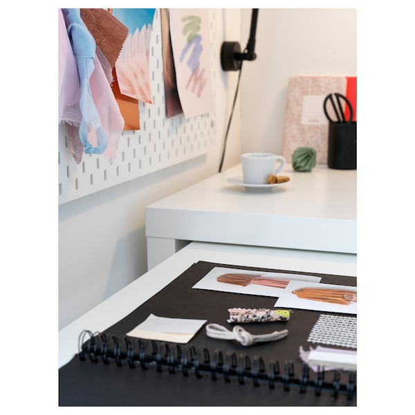 IKEA MALM desk with pull-out panel, white, 59 1/2x25 5/8 in, Ikea Ireland | 1480ASOPQ